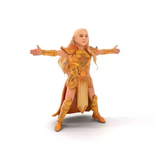 Golden Elven Warrior model pack Low-poly 3D model Golden Elven Warrior model pack Low-poly 3D model