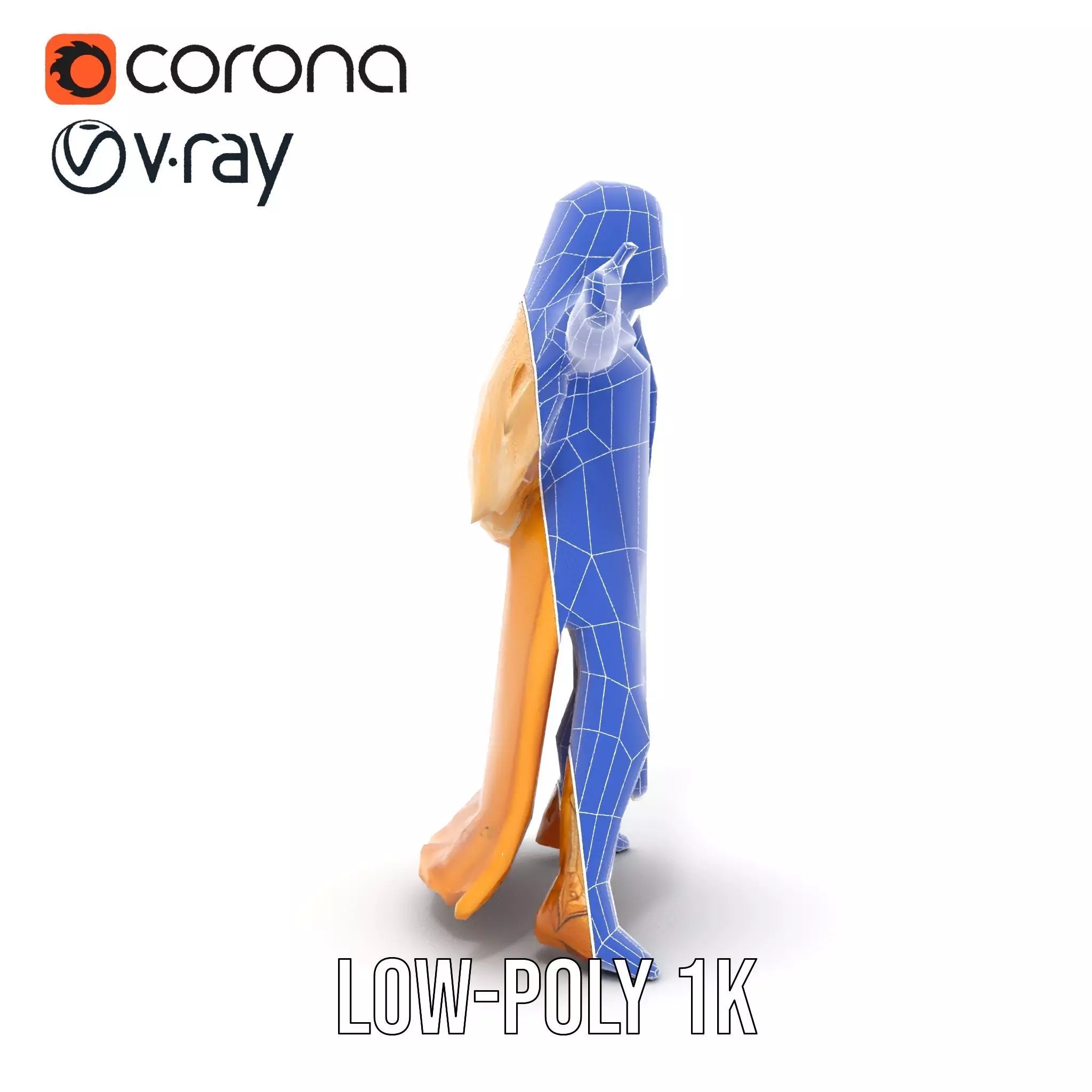 Golden Elven Warrior model pack Low-poly 3D model_26