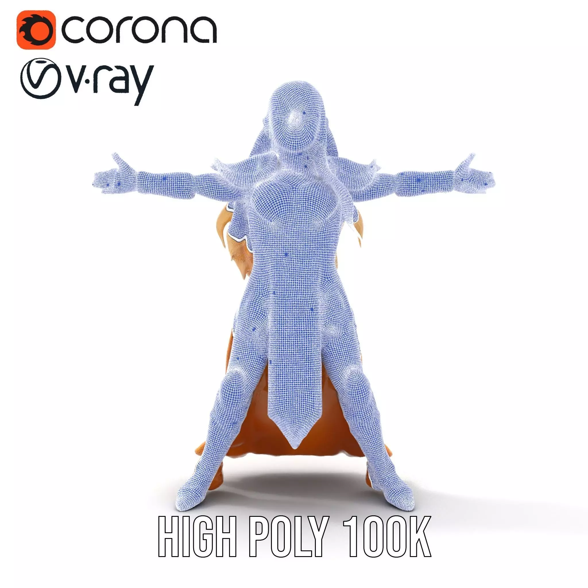 Golden Elven Warrior model pack Low-poly 3D model_30