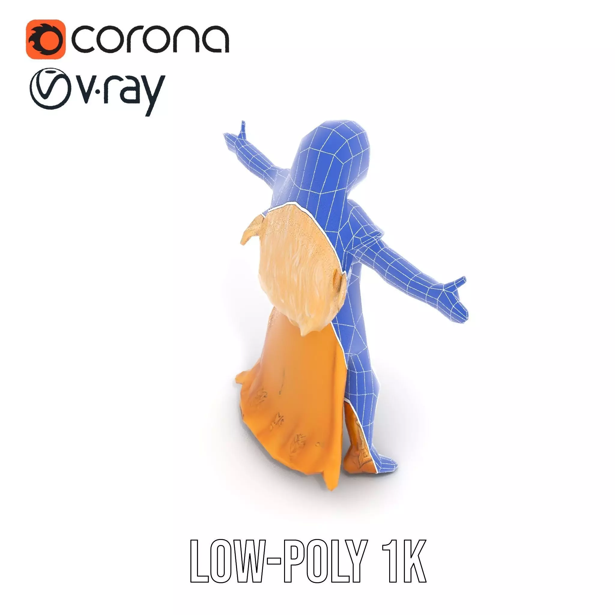 Golden Elven Warrior model pack Low-poly 3D model_29