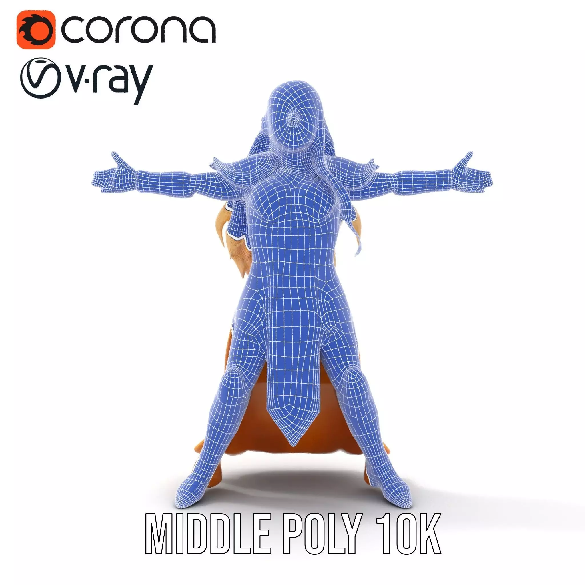 Golden Elven Warrior model pack Low-poly 3D model_28