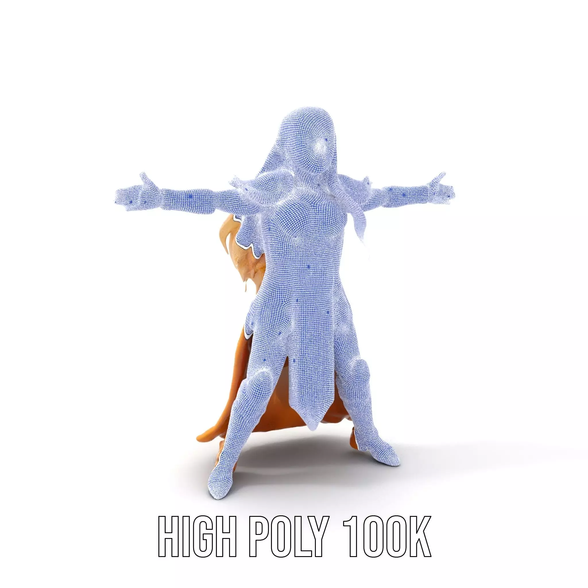 Golden Elven Warrior model pack Low-poly 3D model_5