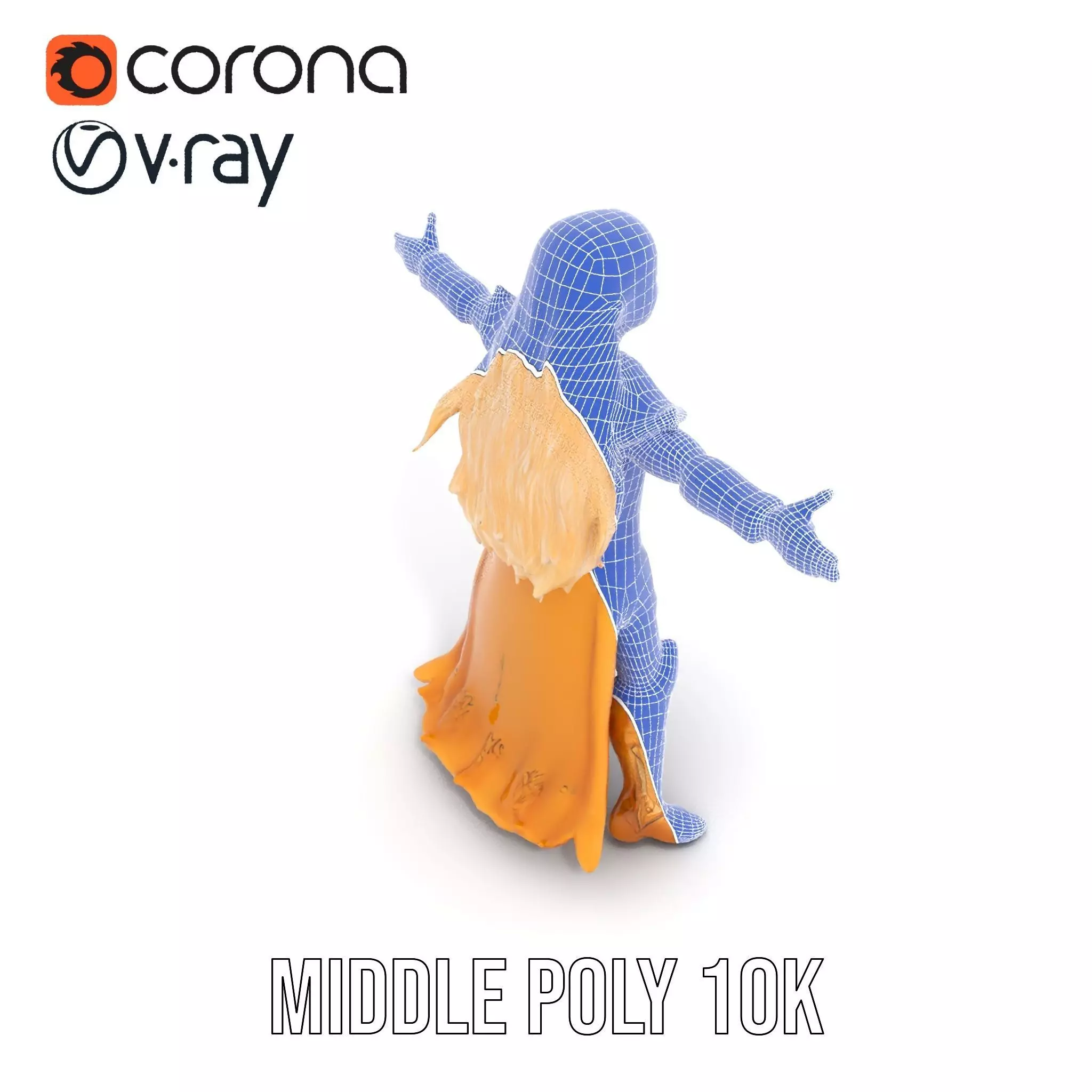 Golden Elven Warrior model pack Low-poly 3D model_31