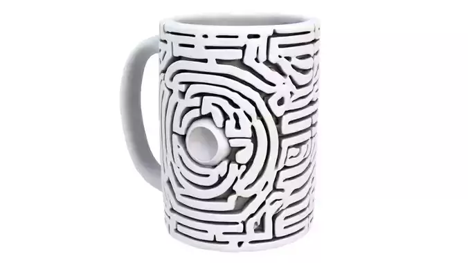 Mug labyrinth 3D model