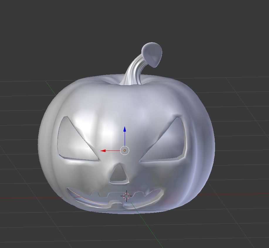Jack-o-Lantern halloween pumpkin Low-poly 3D model_3