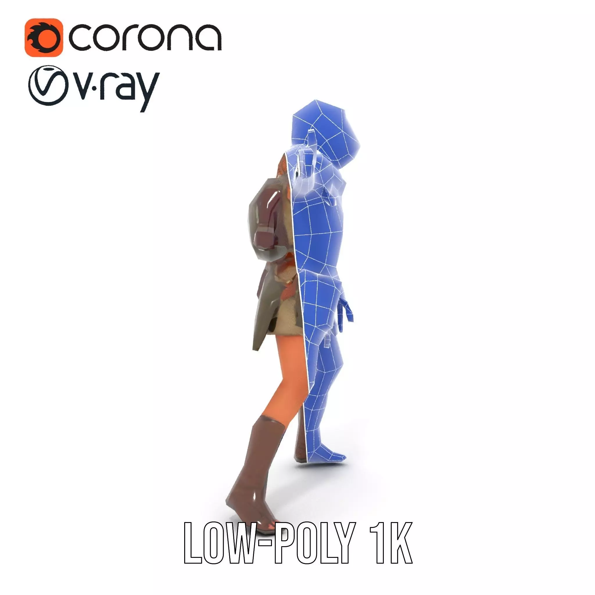 Elven Scout Costume model pack Low-poly 3D model_32