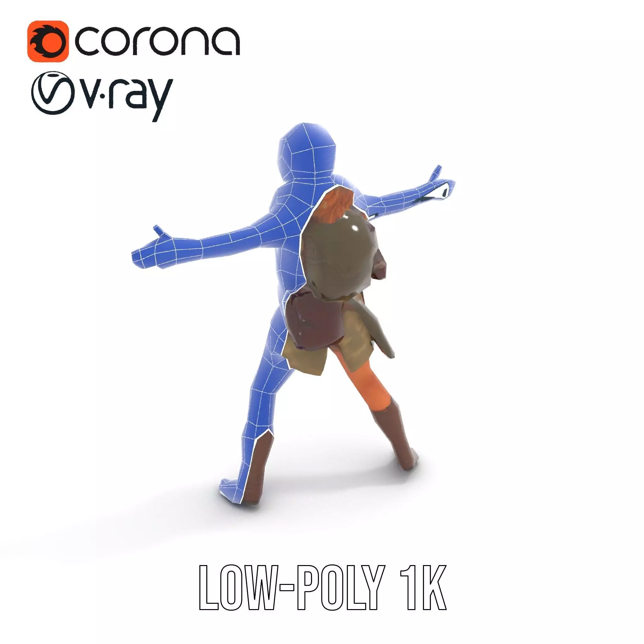 Elven Scout Costume model pack Low-poly 3D model_29