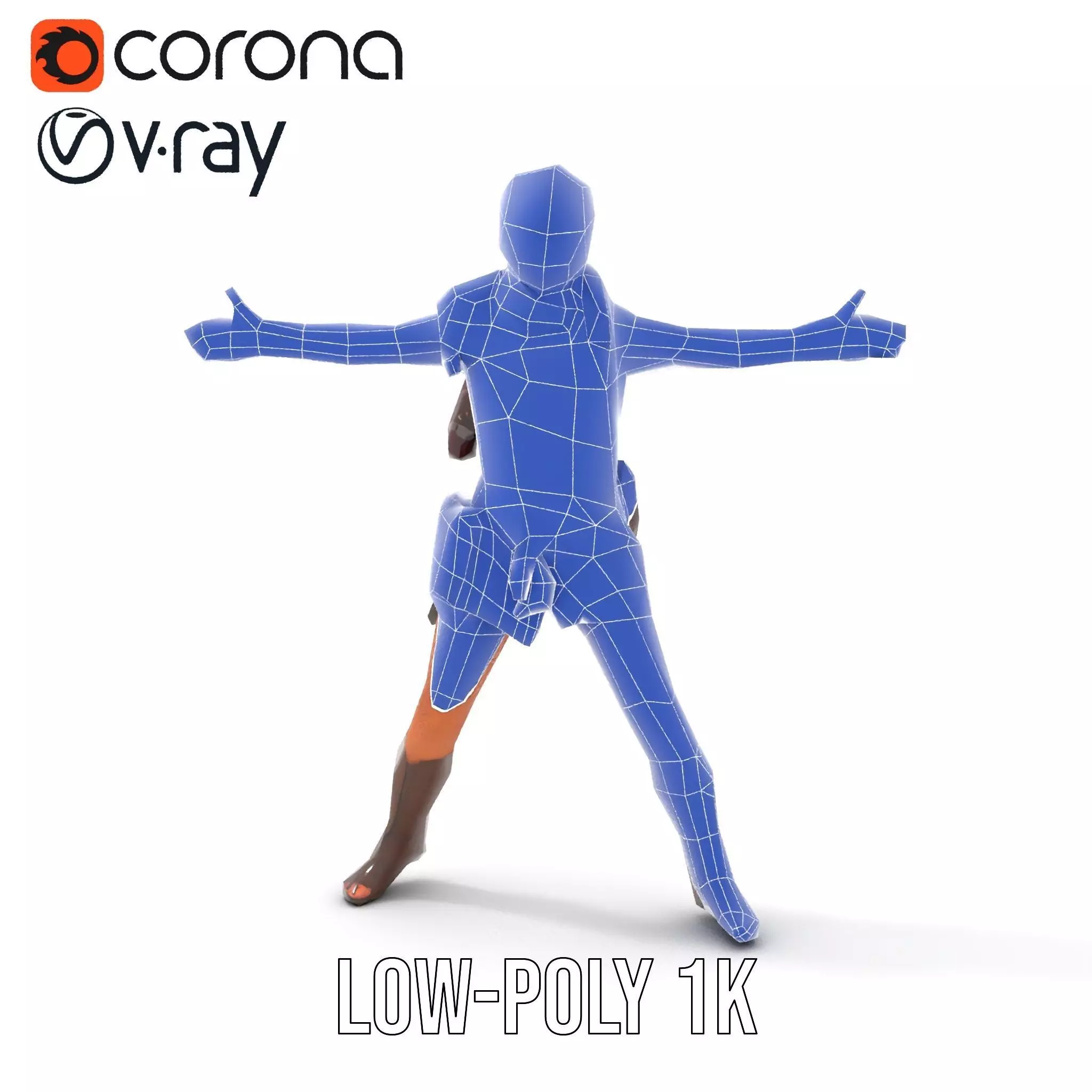 Elven Scout Costume model pack Low-poly 3D model_26