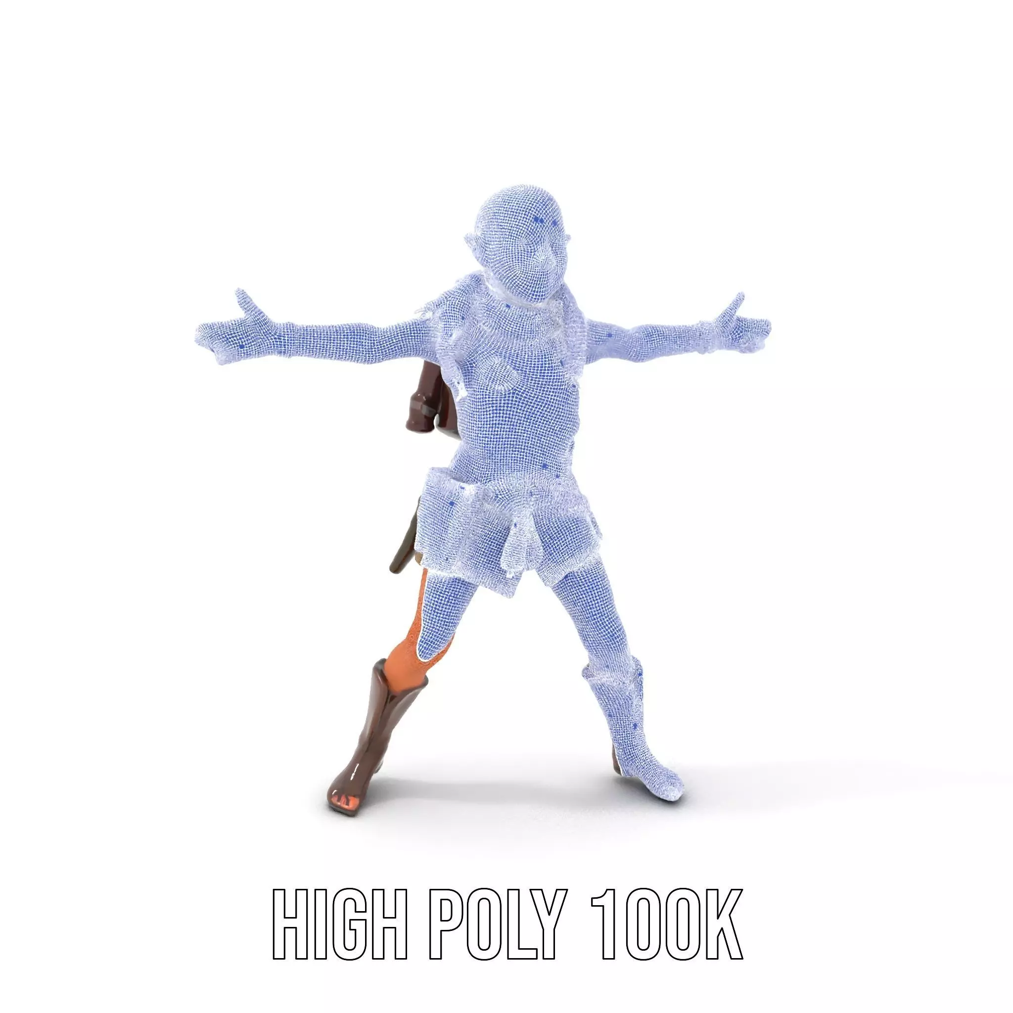 Elven Scout Costume model pack Low-poly 3D model_5