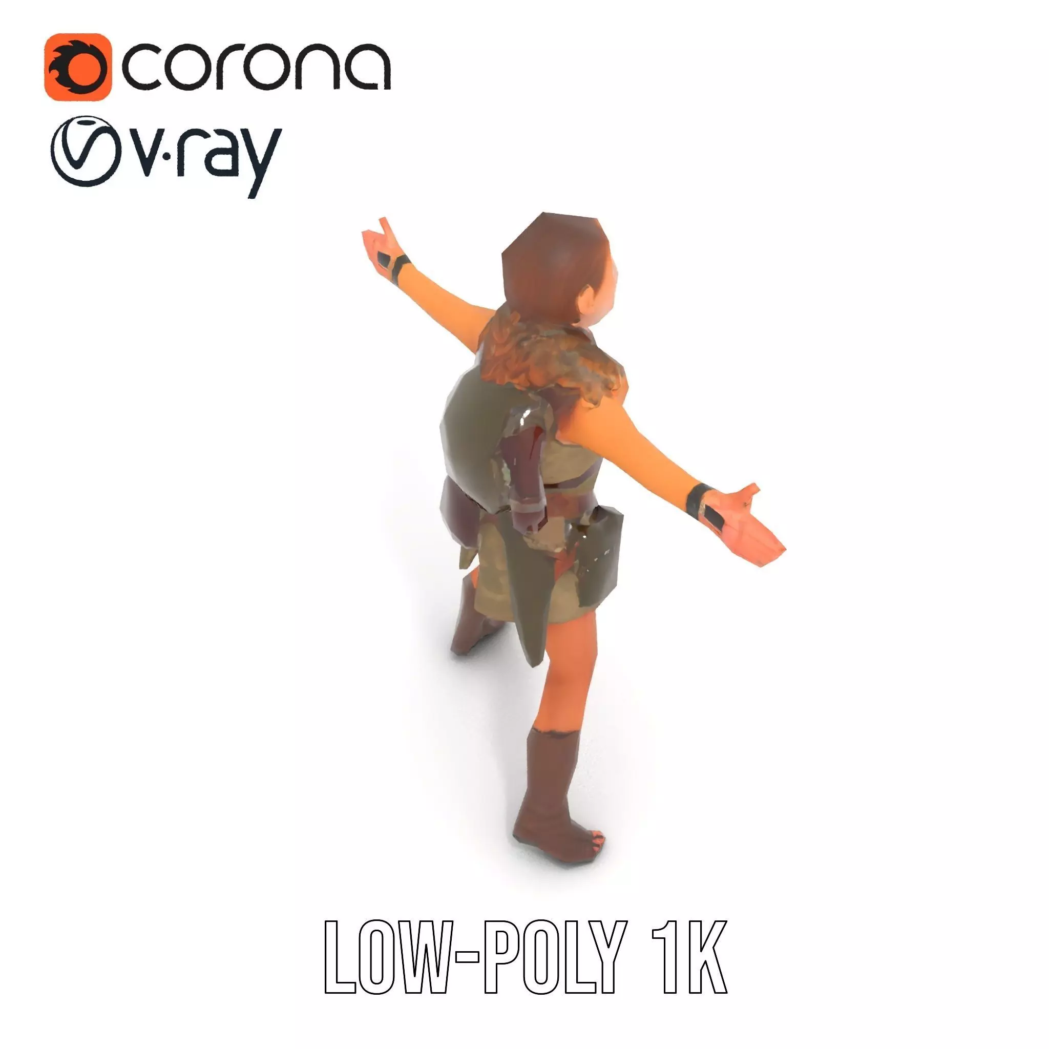 Elven Scout Costume model pack Low-poly 3D model_15