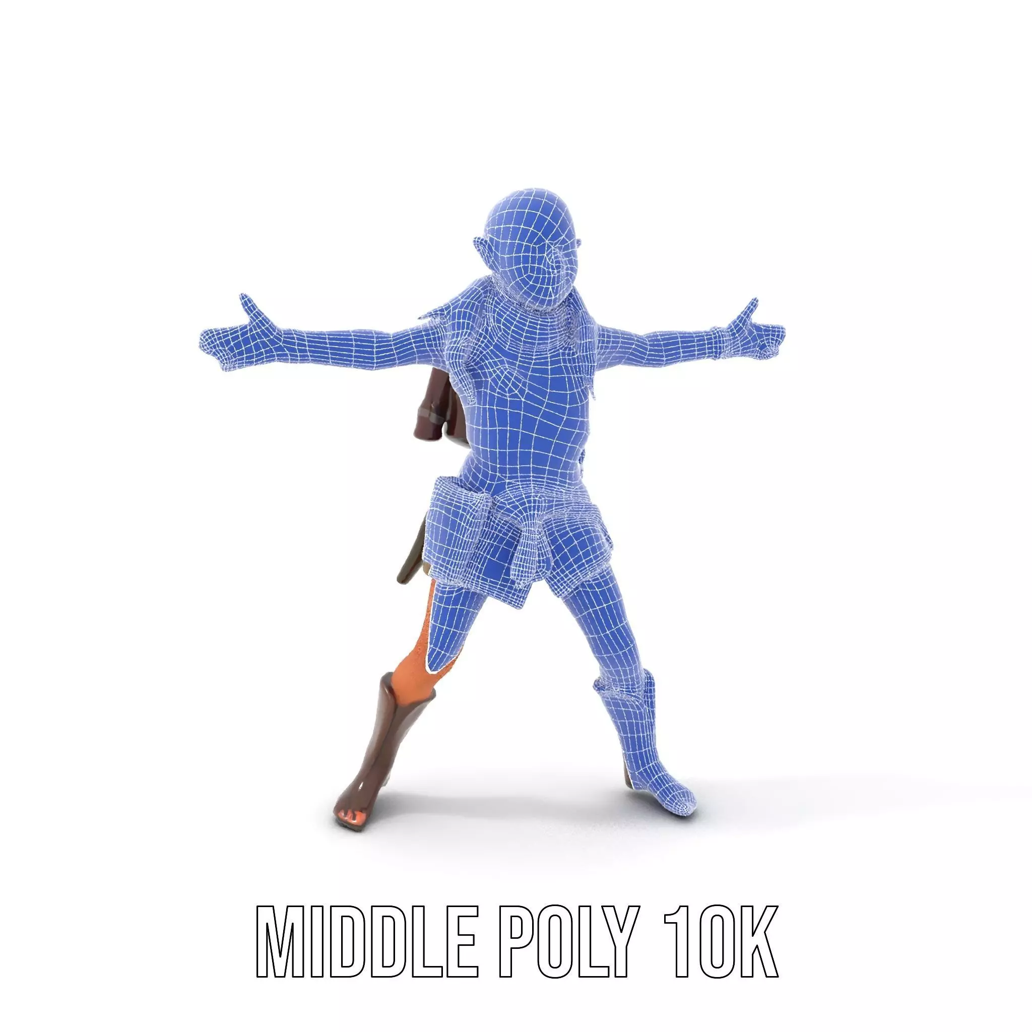 Elven Scout Costume model pack Low-poly 3D model_6