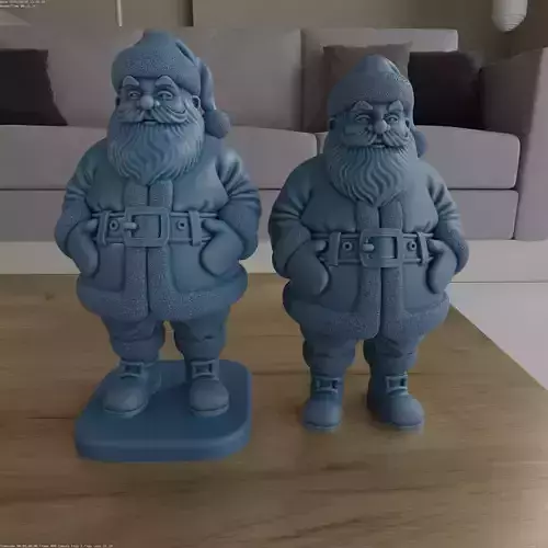 Santa 3D Model STL Christmas Decor Print blender sculpted 3D print model