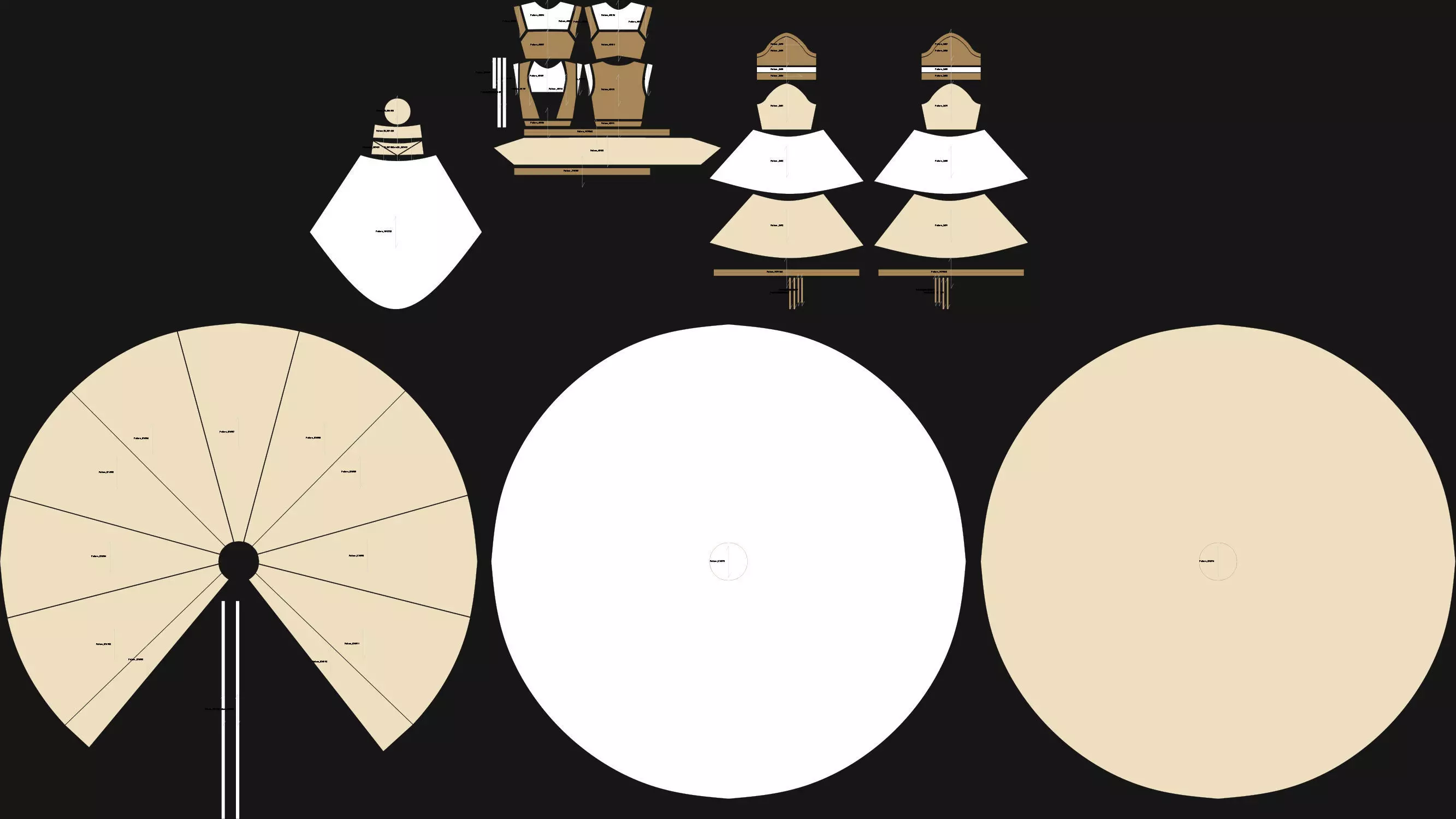 Female Medieval Dress-M 3D model_5