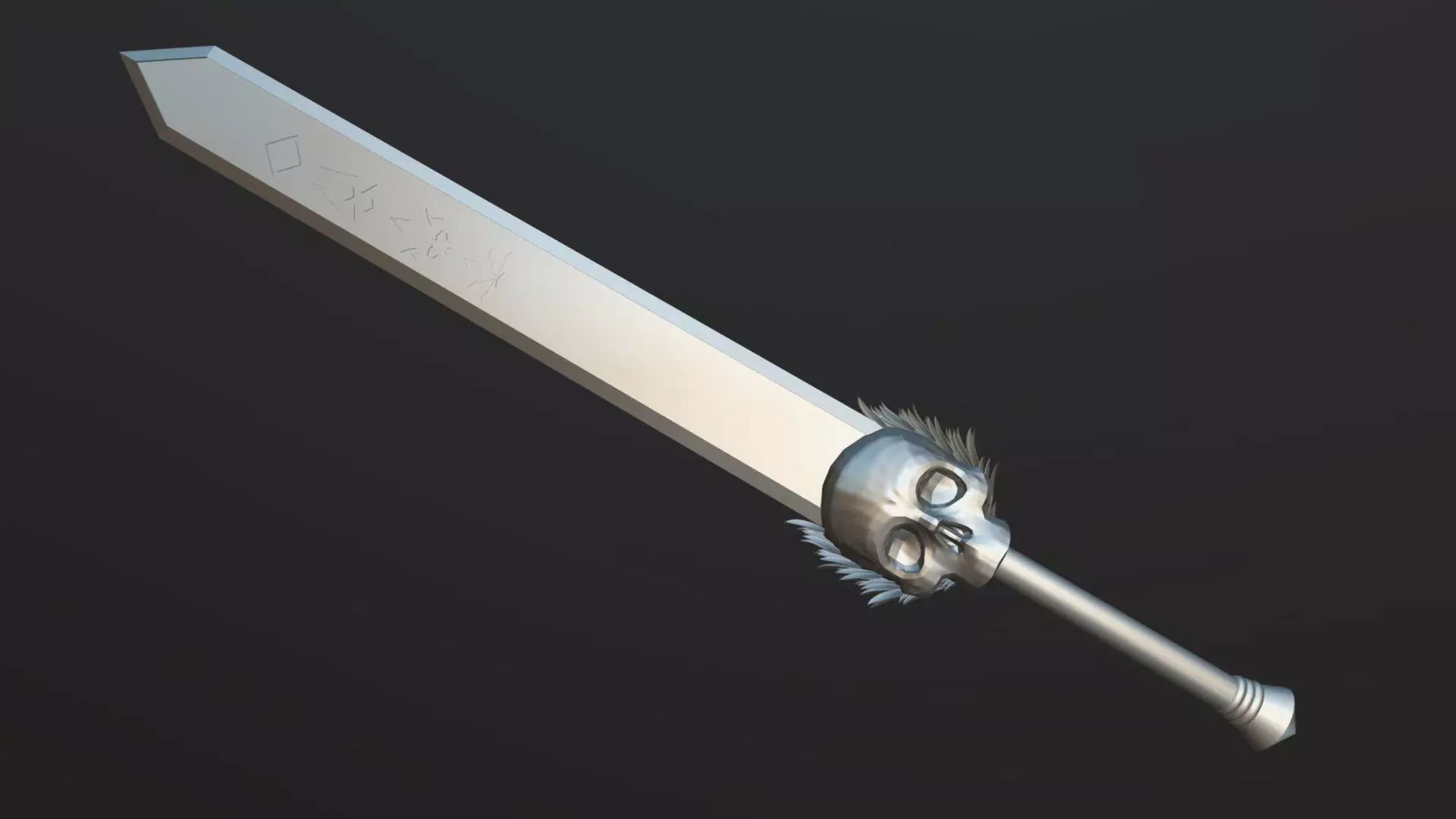 Stygius the Blade of the Underworld Low-poly 3D model_1