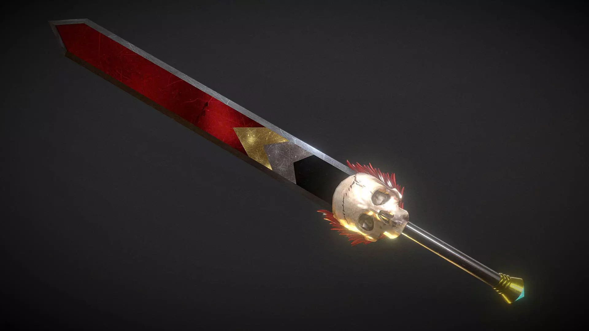 Stygius the Blade of the Underworld Low-poly 3D model_0