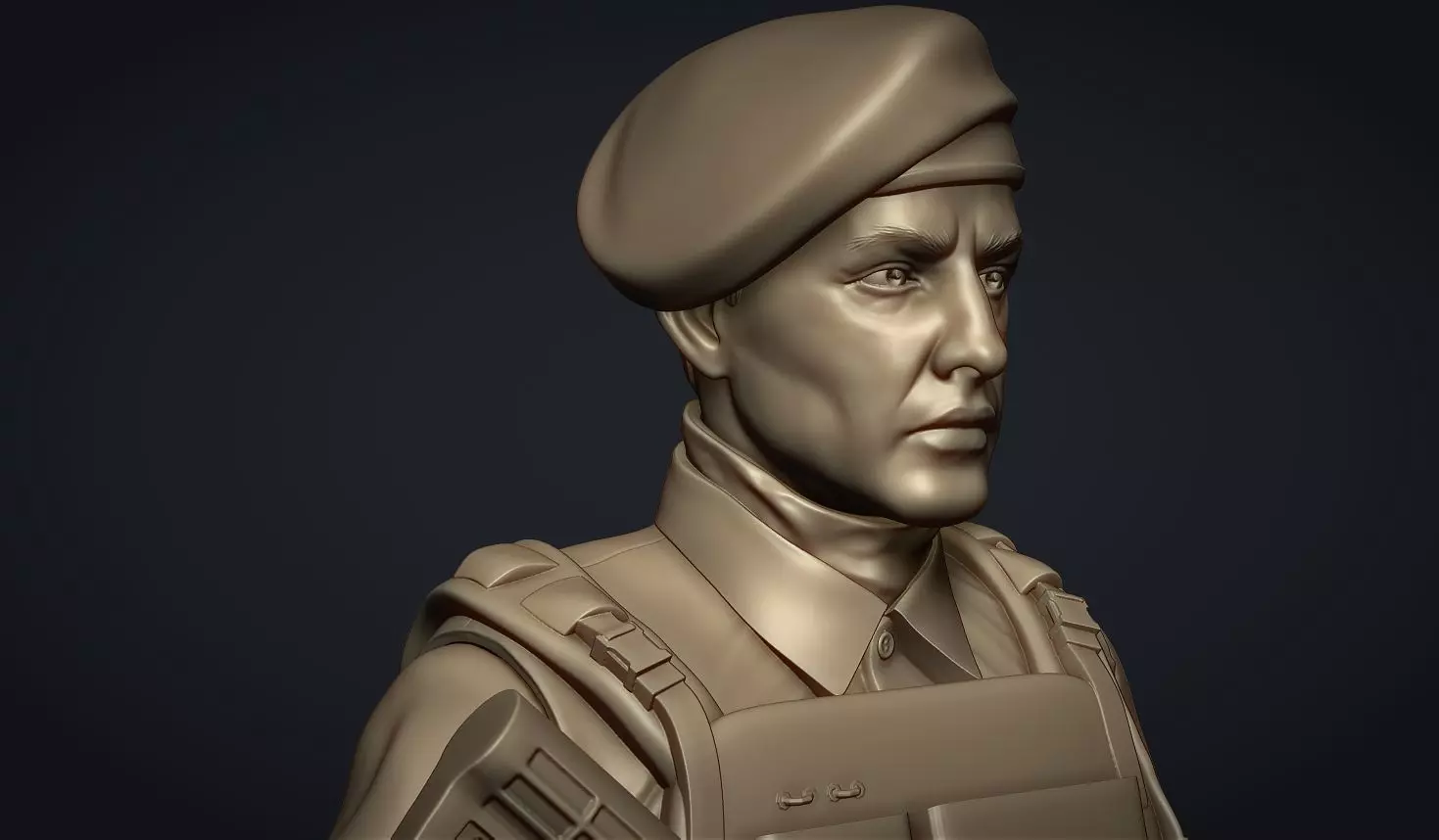 Commando Soldier Statue 3D Model for 3D Printing Ready STL OBJ  3D print model_6