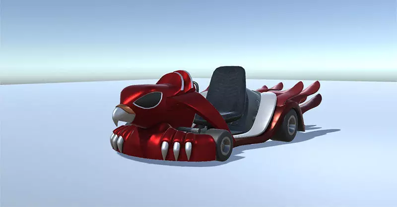 Falcon Go Kart Low-poly 3D model_0