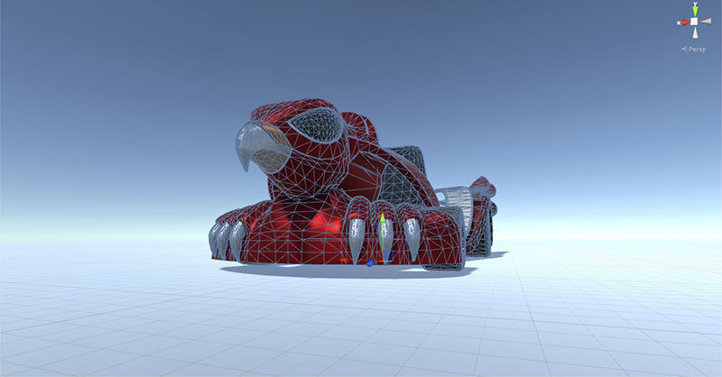 Falcon Go Kart Low-poly 3D model_2