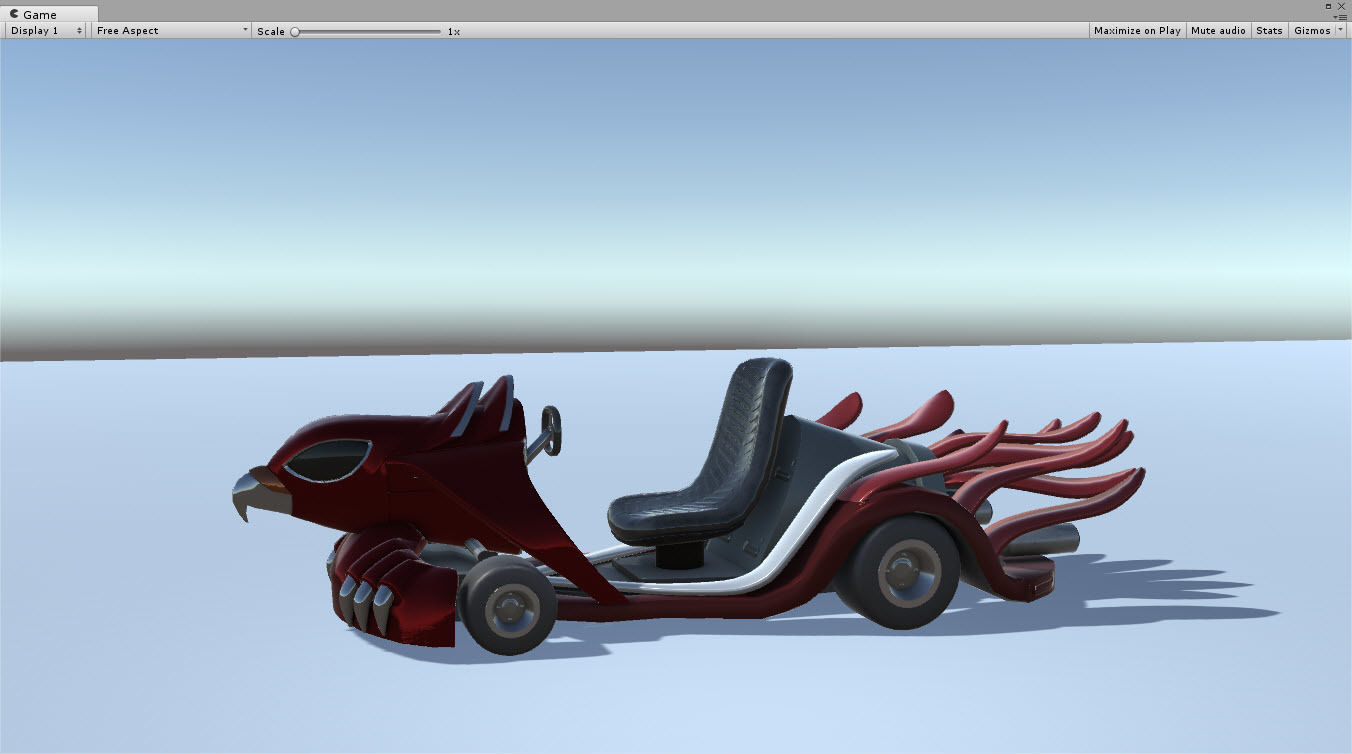 Falcon Go Kart Low-poly 3D model_4