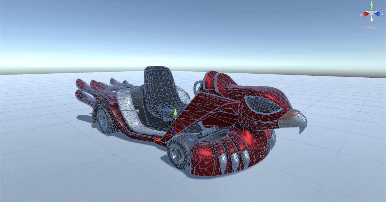 Falcon Go Kart Low-poly 3D model_1