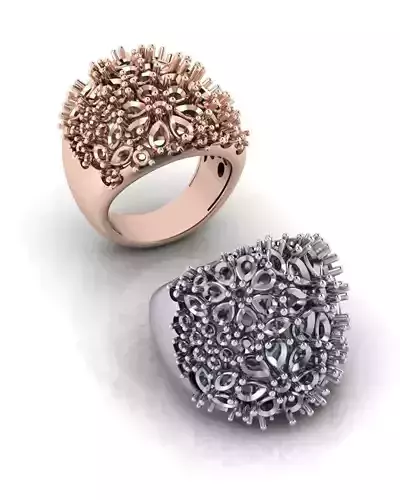 pear and round jewelry ring