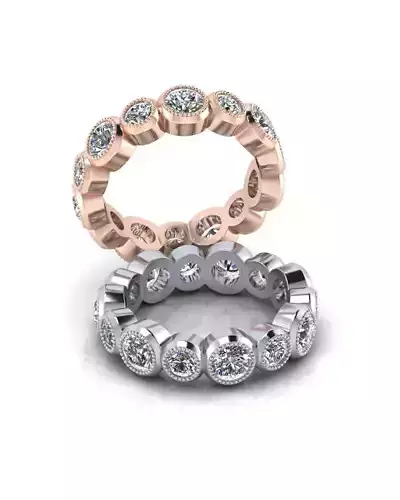 eternity bazel setting jewelry ring 