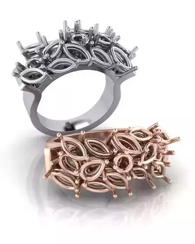 marquise and pear jewelry ring