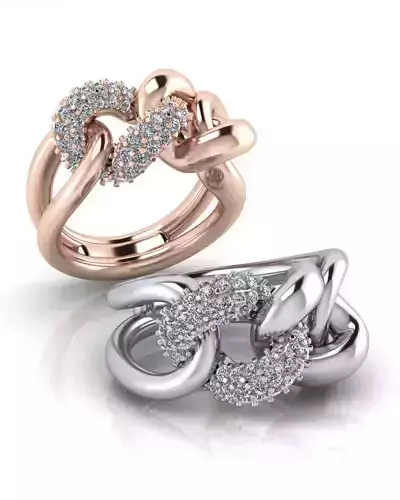 Tango link jewelry ring