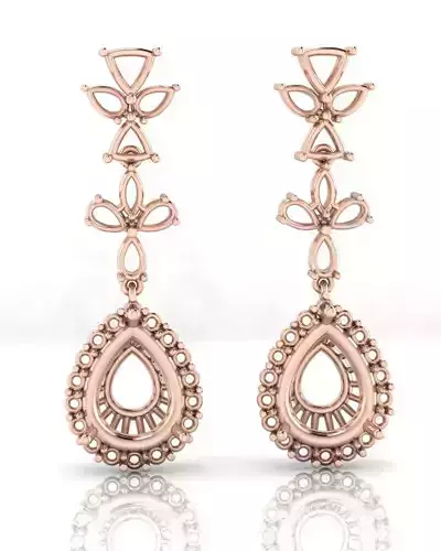 pear halo jewelry earring 