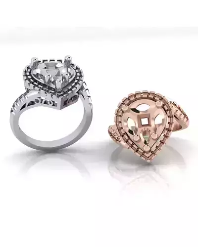 illusion setting engagement jewelry ring 