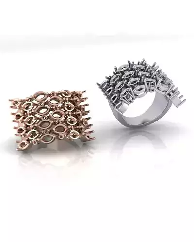 marquise and pear round jewelry ring 