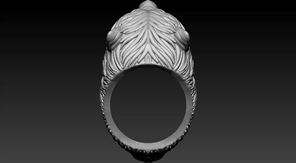 Wolf Ring 3D print model_4