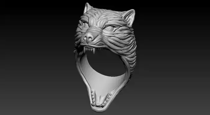 Wolf Ring 3D print model