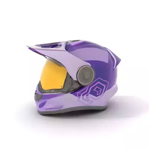 Vibrant Purple Helmet model pack Low-poly 3D model