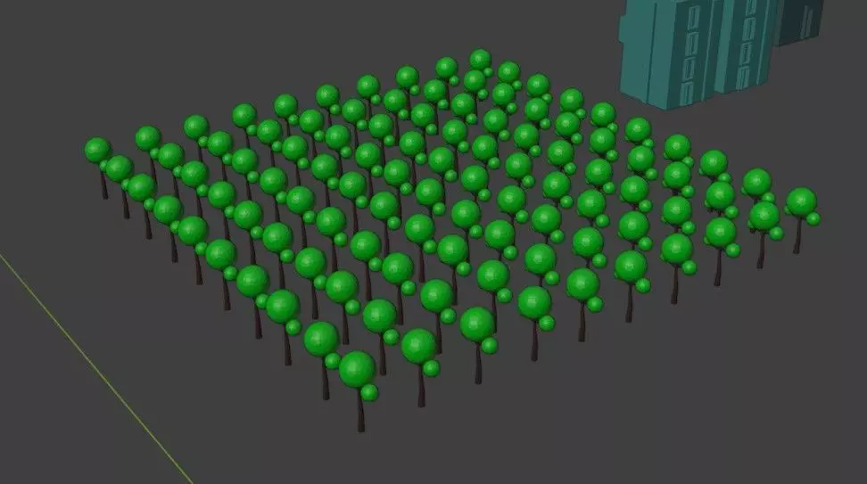 City Pack Eiffel Tower Buildings  Trees Low Poly blend obj fbx Low-poly 3D model_4