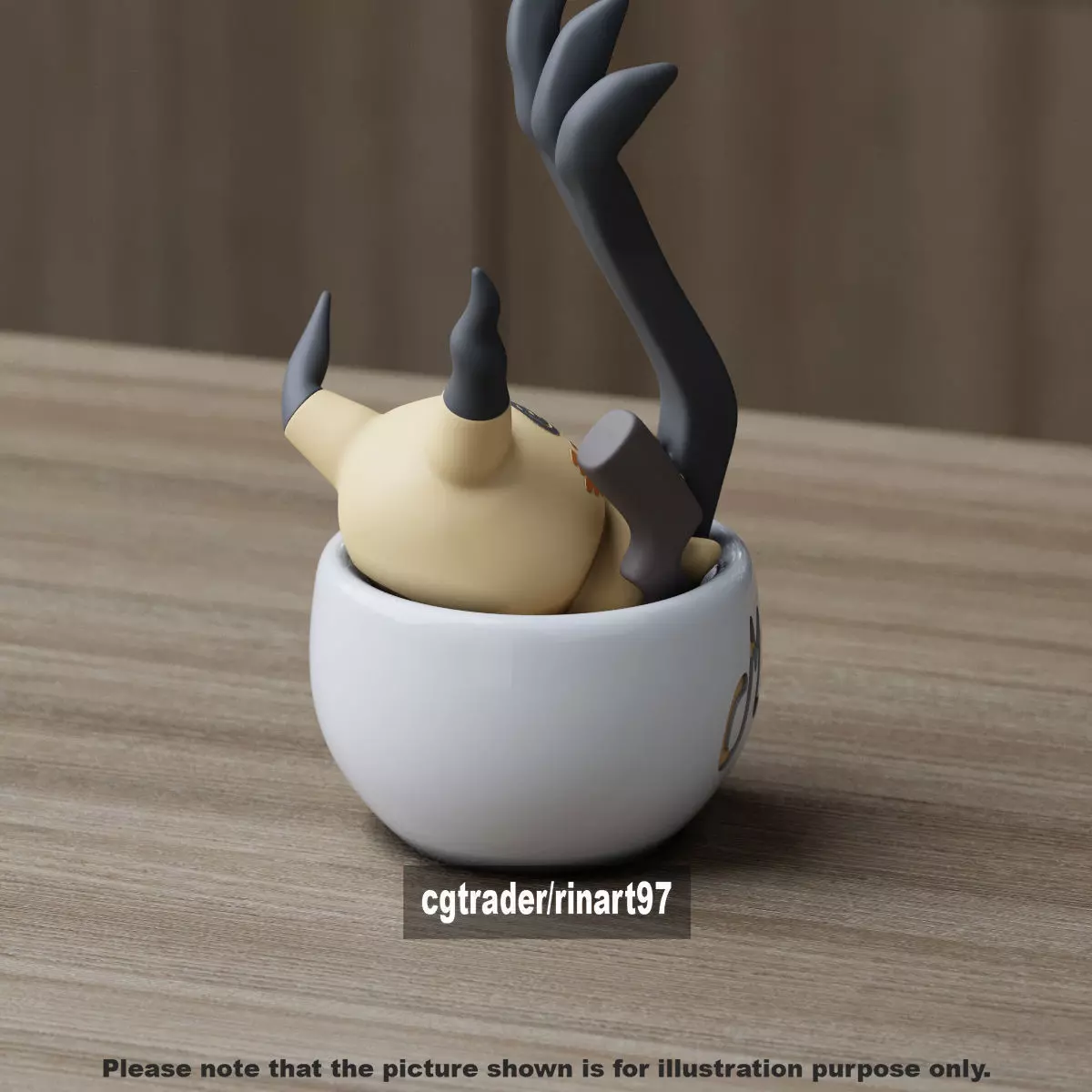 Mimikyu chill cup 3D print model_10