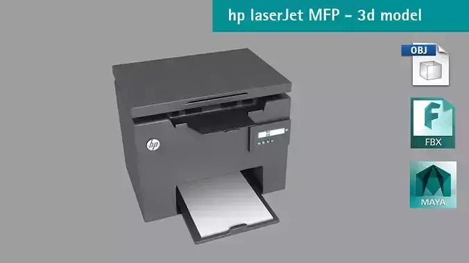 Hp LaserJet Pro MFP  Low-poly 3D model