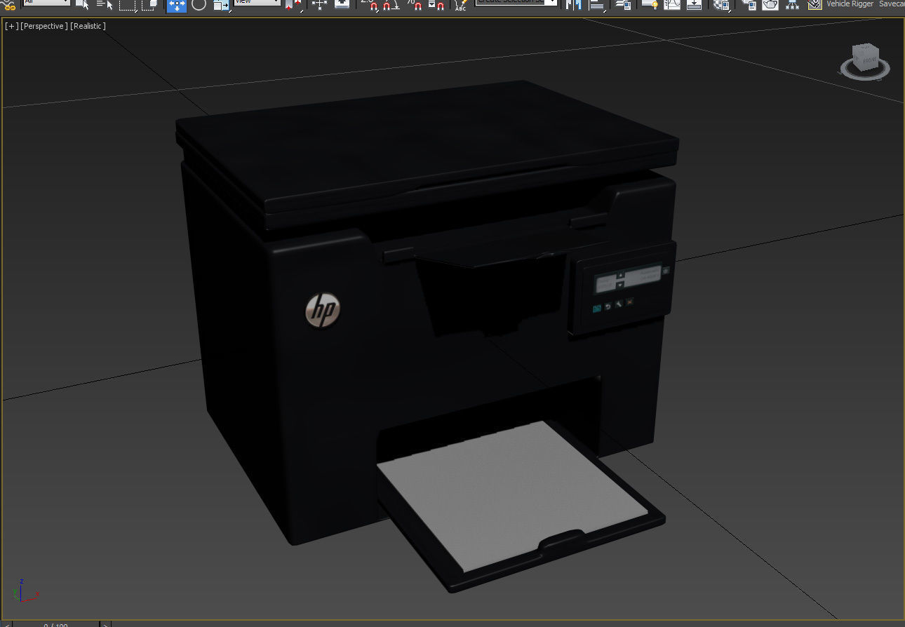Hp LaserJet Pro MFP  Low-poly 3D model_5