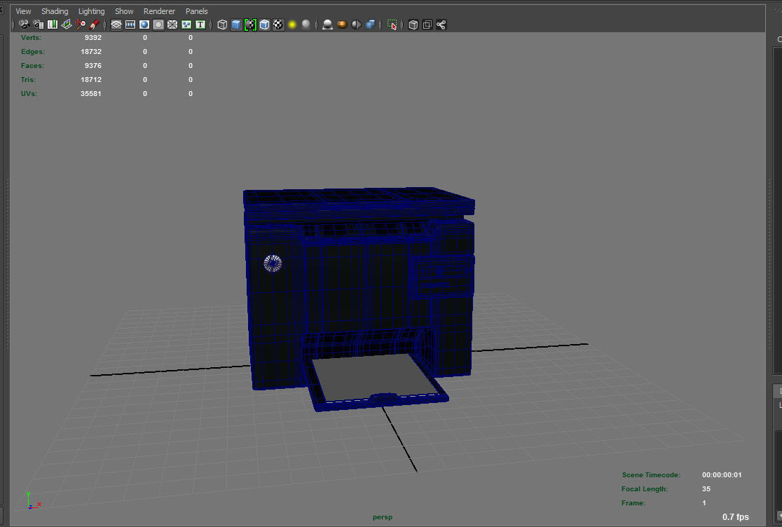 Hp LaserJet Pro MFP  Low-poly 3D model_6