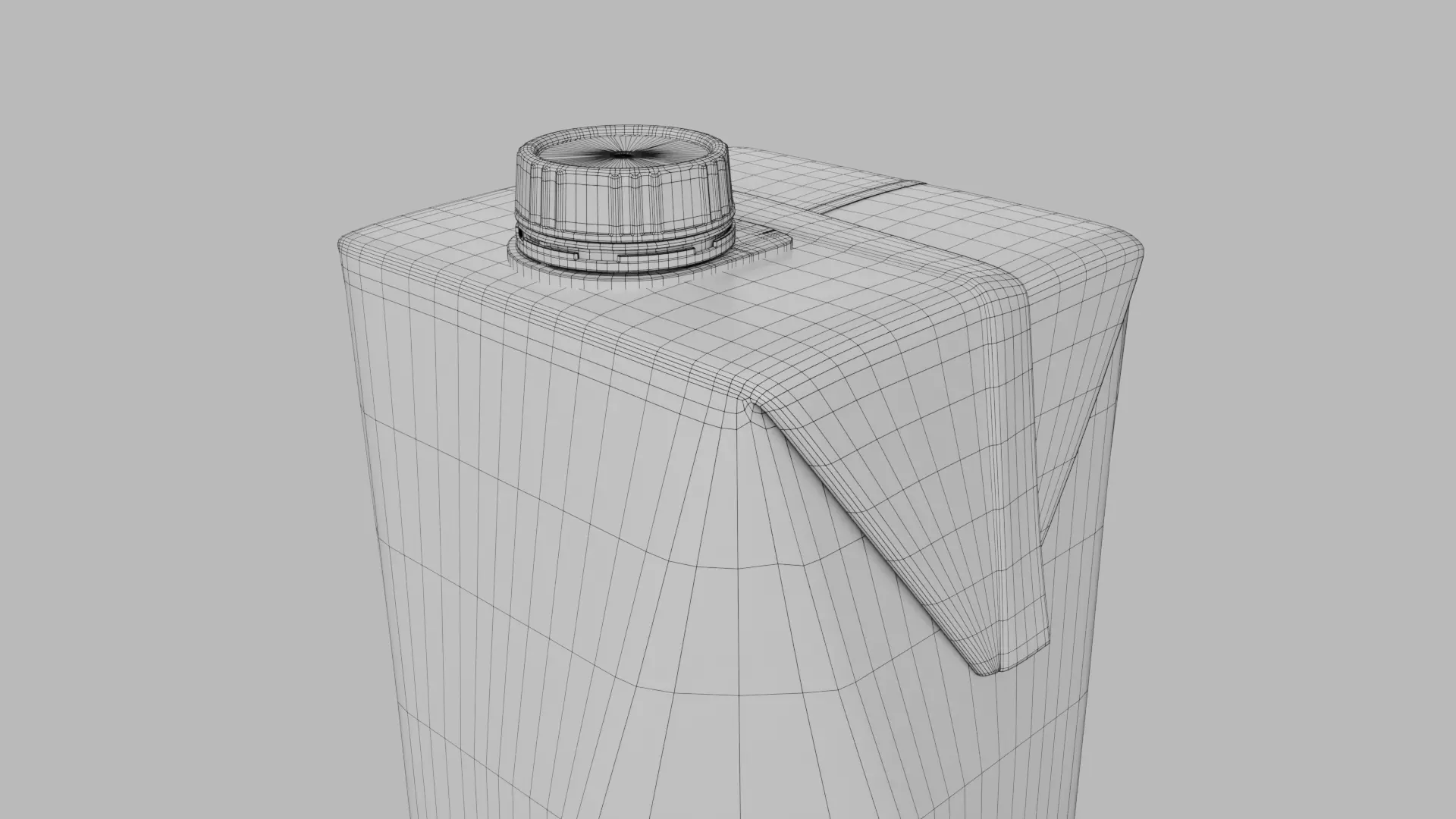 Beverage Carton 750 ml- Customizable Prism Drink Box 3D model_17