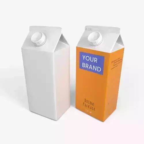 Beverage Carton 750 ml - Customizable Gable-Top Drink Box