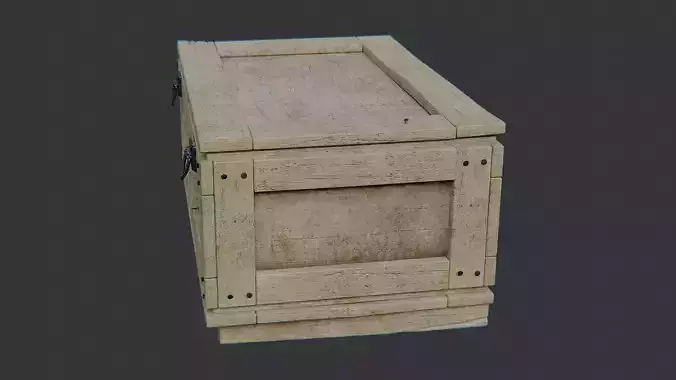 Wooden Shipping Crate with Metal Latches