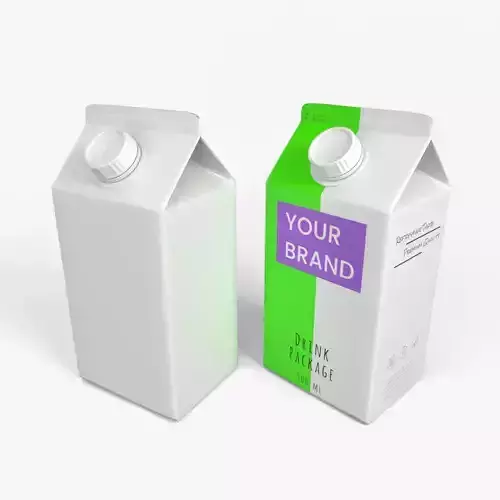 Beverage Carton 500 ml - Customizable Gable-Top Drink Box