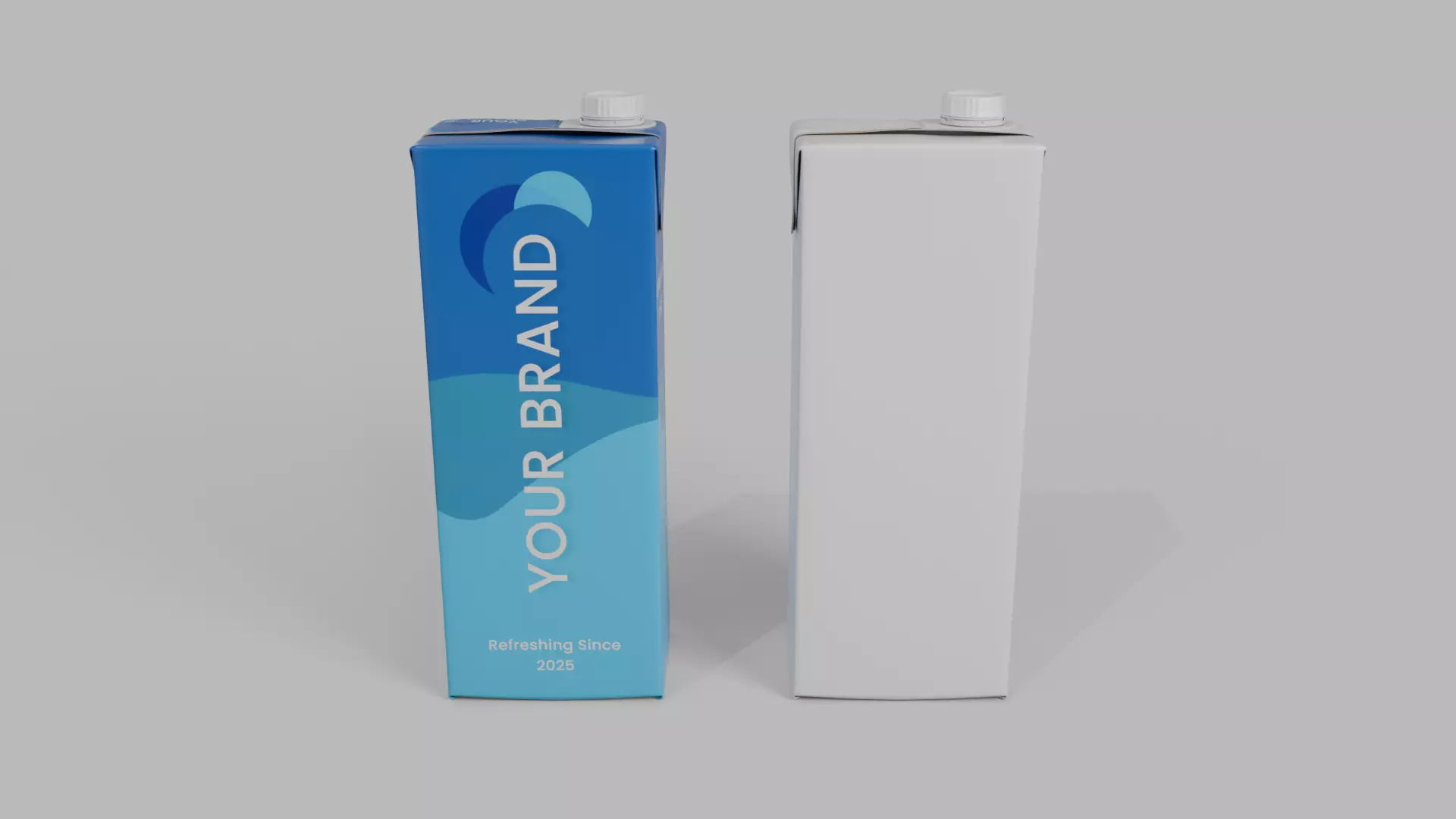 Beverage Carton 500 ml - Customizable Drink Box 3D model_8
