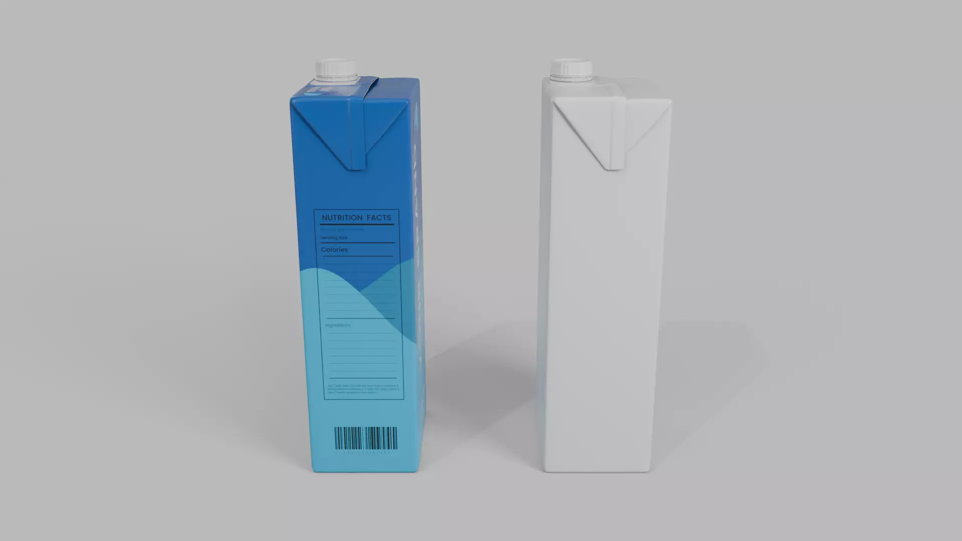 Beverage Carton 500 ml - Customizable Drink Box 3D model_9