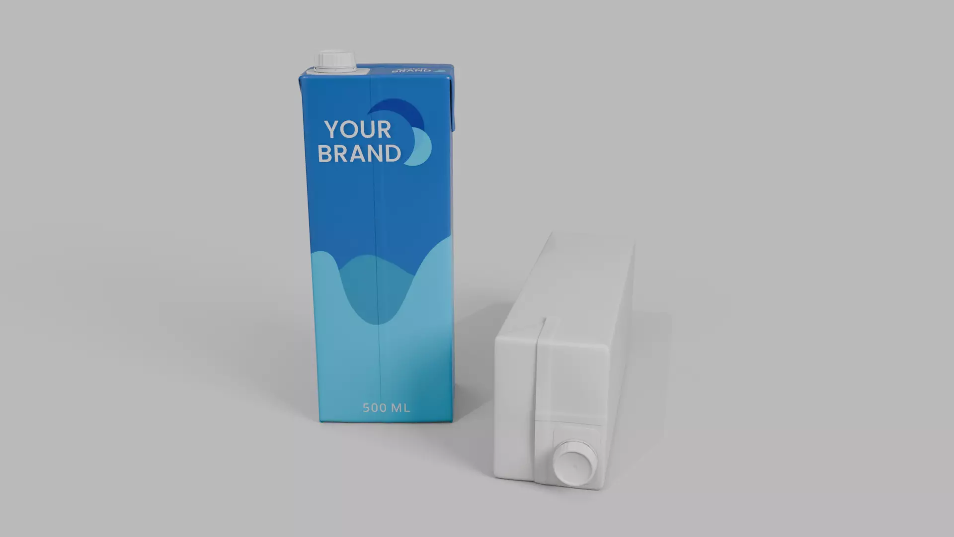 Beverage Carton 500 ml - Customizable Drink Box 3D model_14