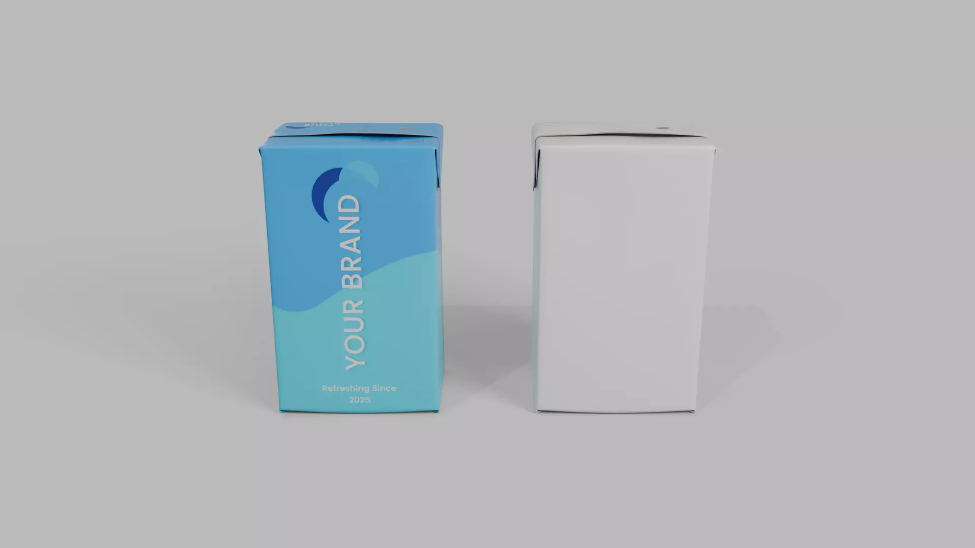 Beverage Carton 330 ml - Customizable Drink Box 3D model_9