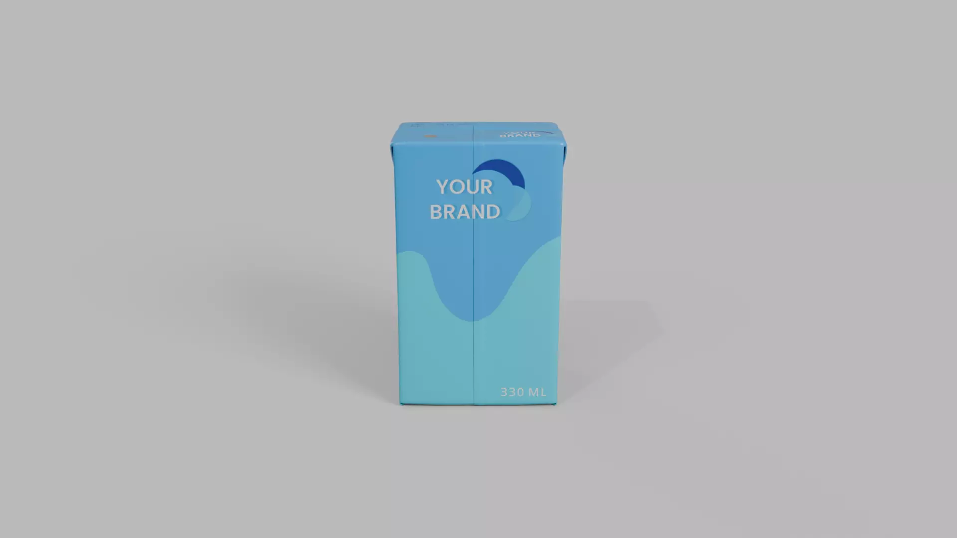 Beverage Carton 330 ml - Customizable Drink Box 3D model_4