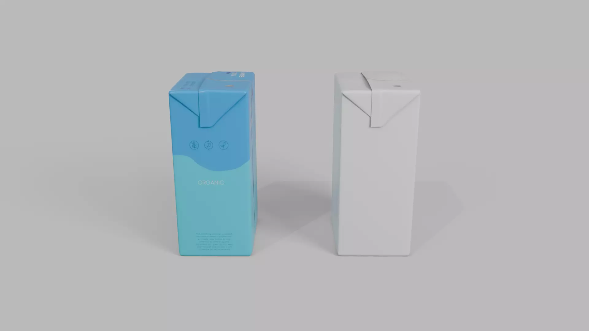 Beverage Carton 330 ml - Customizable Drink Box 3D model_7