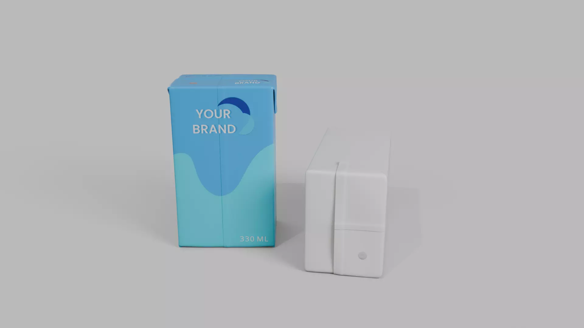 Beverage Carton 330 ml - Customizable Drink Box 3D model_14